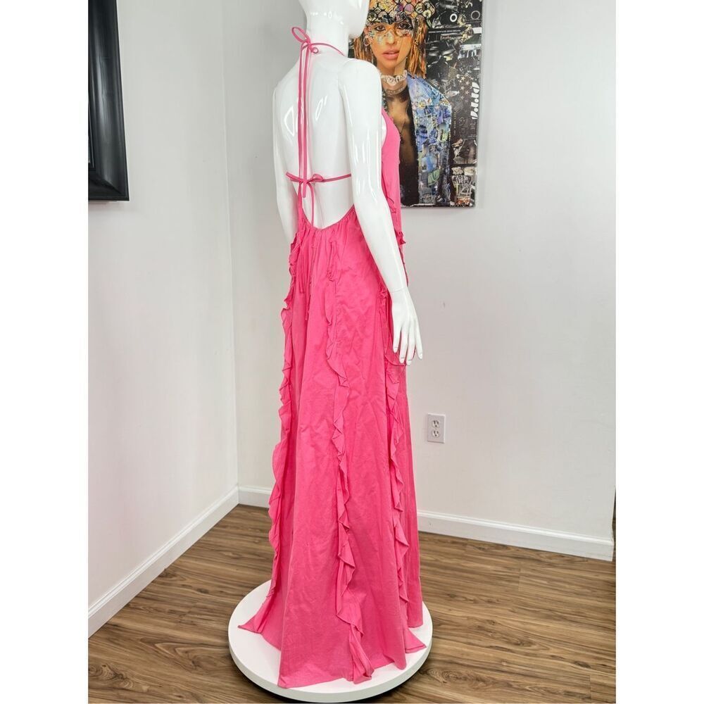 Staud Marika Ruffled Halter Gown Size M - Picture 9 of 15